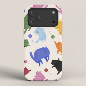 Rainbow Kittens Pattern iPhone Case