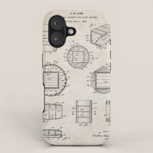 Whisky Barrel Patent - Whisky Art - Antique iPhone Case