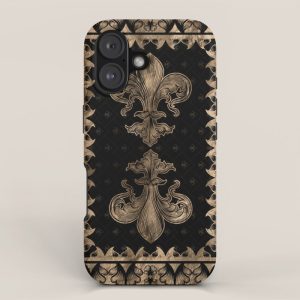 Fleur-de-lis - Black and Gold #1 iPhone Case
