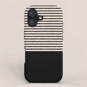 Texture - Black Stripes Blocks iPhone Case