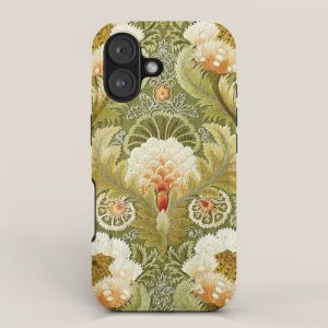 William Morris Vintage Silk Embroidery Floral iPhone Case
