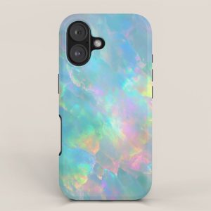 Opal Iridescent Dream Holographic Gemstone-Inspired Pastel Pattern iPhone Case