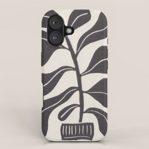 Linocut Houseplant #4 iPhone Case