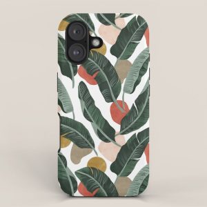 Modern banana leaf iPhone Case