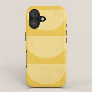 Yellow Tones Semicircles Minimalist Artwork iPhone Case