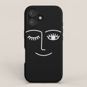 Wink (Black) iPhone Case