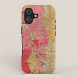 Vintage Geological Map of Colorado (1879) iPhone Case