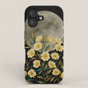 Moon Greeting- Yellow Evening Primrose iPhone Case