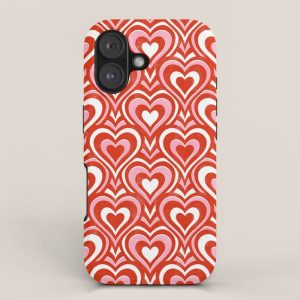 Sweethearts - red, pink, and white iPhone Case