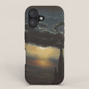 "Study of Clouds in Moonlight" by Knud Baade, 1848 iPhone Case