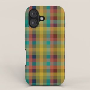 Mid Mod Retro Check Pattern iPhone Case