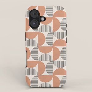 Semicircle Stripes - Terracotta iPhone Case