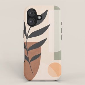 Minimal Abstract Art Plant 5 iPhone Case