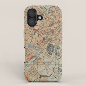 Vintage Map of Rome Italy (1911) iPhone Case