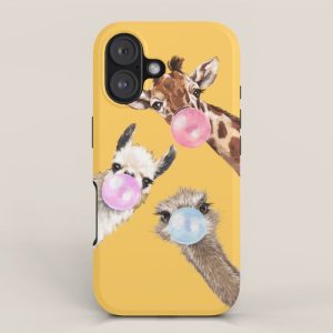 Bubble Gum Gang in Yellow iPhone Case