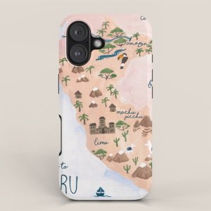 Peru Map iPhone Case