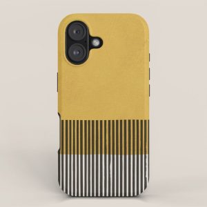 Mustard and Black Minimalist Original Art iPhone Case