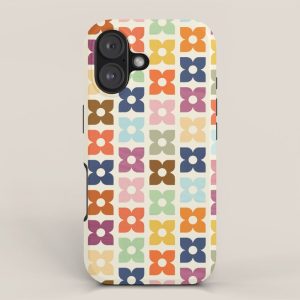 Retro Nostalgic Pastel Flowers iPhone Case