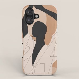 Minimal Abstract Art Sunset Girl 2 iPhone Case