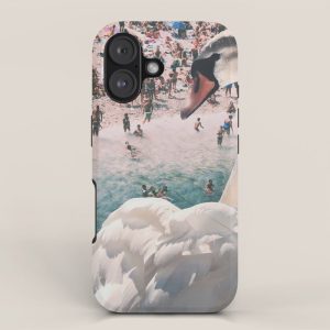 Swan on the Beach iPhone Case