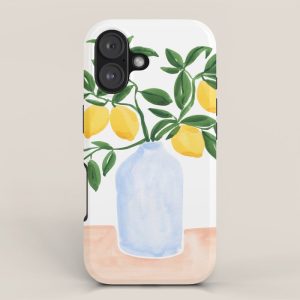 Lemon Tree Branch in a Vase iPhone Case