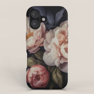 Moody Vintage Dark Baroque Florals iPhone Case