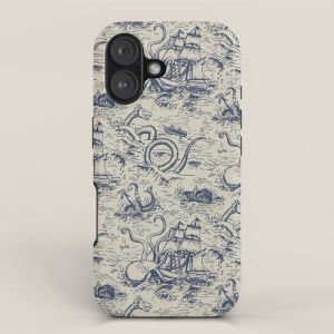 Mythical Sea Creatures Toile de Jouy iPhone Case