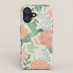 Victorian Garden with Hummingbird iPhone Case