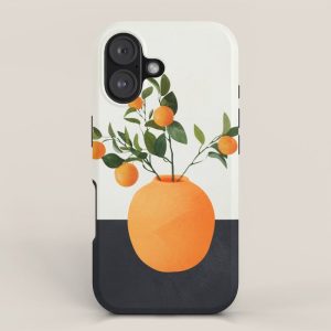 Orange Tree Branch in a Vase 02 iPhone Case