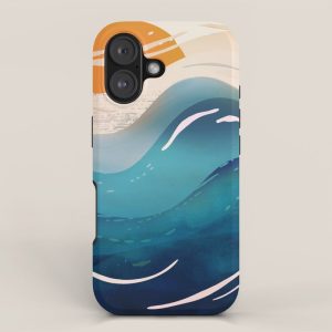 Abstract Waves iPhone Case