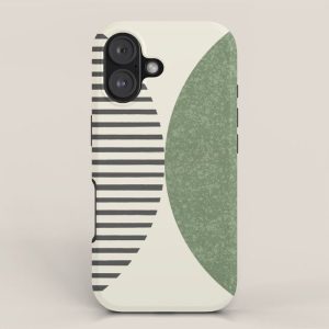 Semicircle Stripes - Green iPhone Case