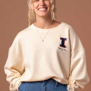 Fighting Illini Supersoft Waist Length Crew Neck