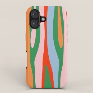 Bold and Colorful Abstract Wild Stripes Modern Multicolor Pattern iPhone Case