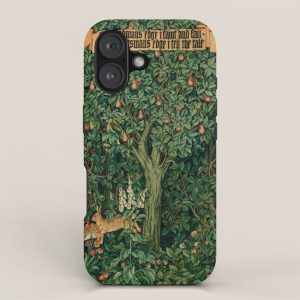 William Morris Forest Rabbits and Foxglove Greenery iPhone Case