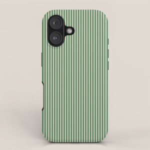 Narrow Stripes Green and Pink Vertical Pattern iPhone Case