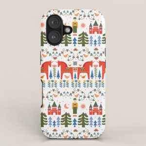 Scandinavian Fairytale - Green + Red iPhone Case