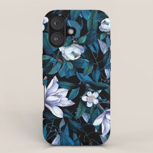 Moon Night Flowers iPhone Case