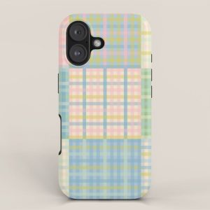Gingham Patchwork Pastel Checkered Pattern iPhone Case
