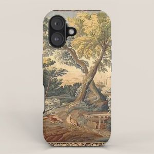 Antique 17th Century French Aubusson Verdure Garden Tapestry iPhone Case
