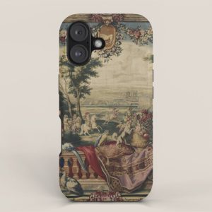 Antique 17th Century 'July' Louis XIV French Chateau Tapestry iPhone Case