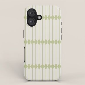 Minimal Geometric Pattern - Green iPhone Case