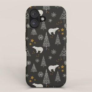 Modern Dark Christmas iPhone Case