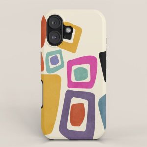 mid century modern minimal abstract 8 iPhone Case