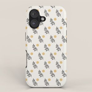 Leaf Sun 1 - Gold Black iPhone Case