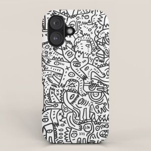 One Step Ahead Black and White Graffiti Street Art iPhone Case