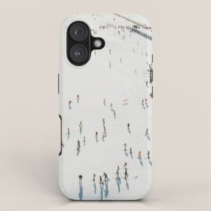 Aerial shot of ski resort iPhone Case