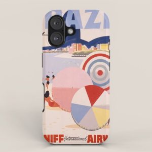 Vintage Commercial Travel Poster Colorful Vintage Art Brazil iPhone Case
