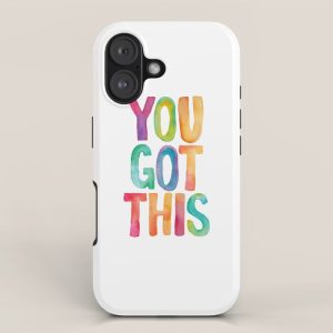 You Got This Rainbow Watercolor iPhone Case