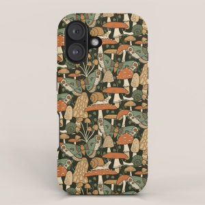 Mushroom Garden Winter Night iPhone Case