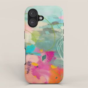 mixed abstract brush color study art 1 iPhone Case